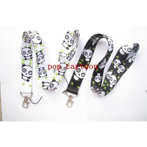 New 50 Pcs Mix Popular Cartoon Panda Cello Phone key chain Neck Strap Keys Lanyards