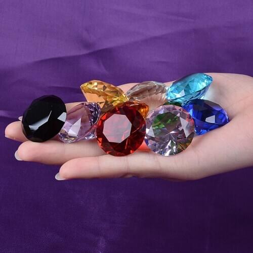 1pcs Optical K9 Color Crystal Glass Marbles Diamond Stone Irregular 3cm Crafts Ornament Decoration Accessories Gift