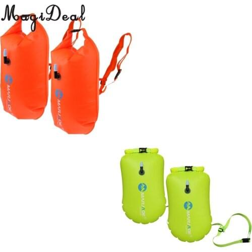 Pack 2 Swimming Dry Bag Safety Float & Belt - Water Buoyant Buoy Kayak Canoe Swim Flotation Device Training Equipment - 2 Colors