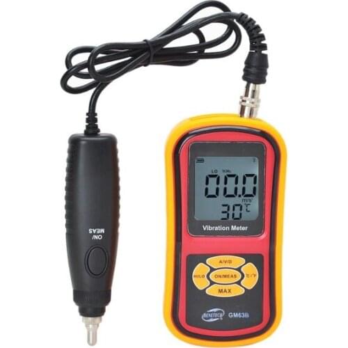 GM63B Portable Digital Vibration Analyzer Tester Meter + Temperature