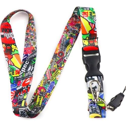 JDM Style For YAMAHA Motorcycles Lanyard Cellphone JDM Refitting Racing Car Keychain ID Holder Mobile Neck Strap Quick Release