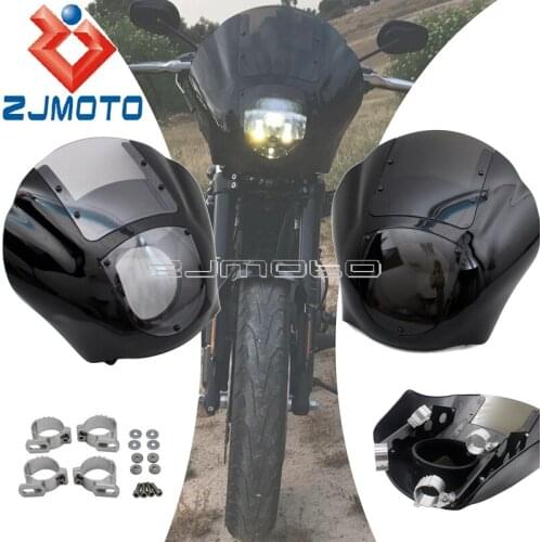 Motorcycle Headlight Fairing For Harley Sportster XL 88-2016 Iron 883 XL883N 09-2017 Quarter Fairing For FXR 86-94 Dyna 95-2005