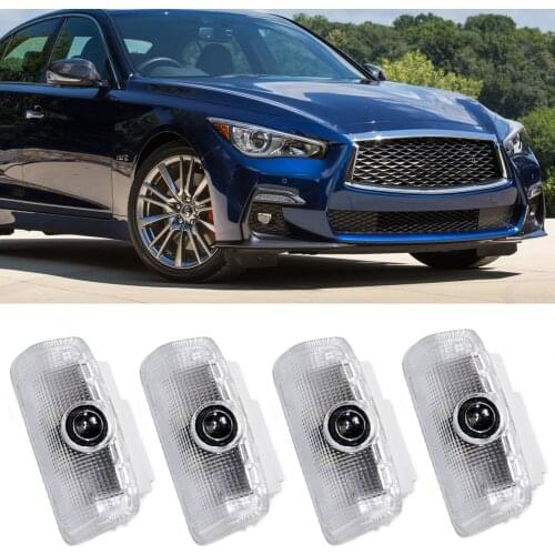 Led Car Door Under Light Auto Logo Laser Welcome Lamp Wireless Ghost Luces For Infiniti Q50 Q60 Q70 QX50 QX56 QX70 QX80 FX37 G35