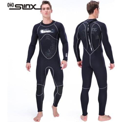 Diving suit men 3MM neoprene Towel inner thermal wetsuit Snorkeling Surfing winter swimsuit Full Body High Elastic one piece set