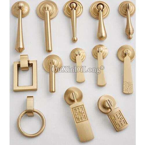 Top Quality 20PCS European Solid Brass Cabinet Door Handles Cupboard Wardrobe Drawer Kitchen Wine Cabinet Pulls Handles & Knobs