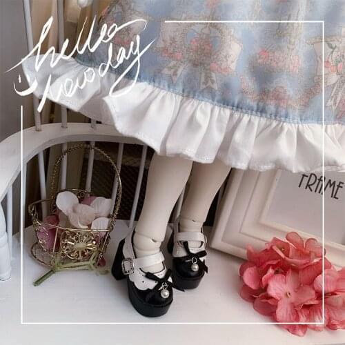 1/4 1/6 BJD shoes black color shoes with bowknot for 1/4 MSD Yosd RL BJD shoes doll accessories doll shoes