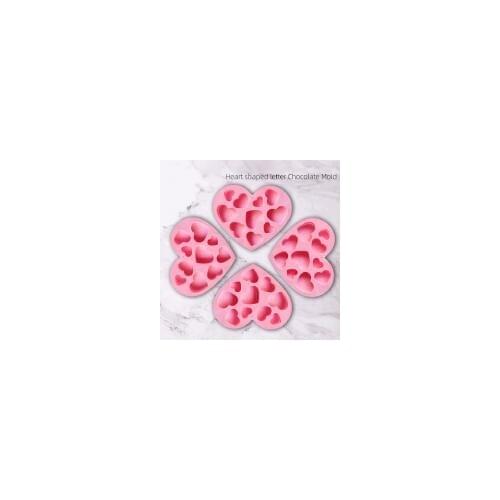 1PC Letter Heart Shaped Chocolate Silicone Mold 10 Holes Rabbit Silicone Mold Lace Silicone Mold Durable Kitchen Baking Tool