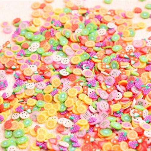 1Pack Fruit Slices Sprinkles For Slime Supplie Toy Polymer Clay Charms Accessories Addition For Fluffy Clear Slime