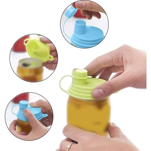 2 Refillable Bottle Caps Leak Proof Reusable Beverage Portable Seal Novelty Stopper Cover Fresh Keeping Plug Kitchen Gadgets