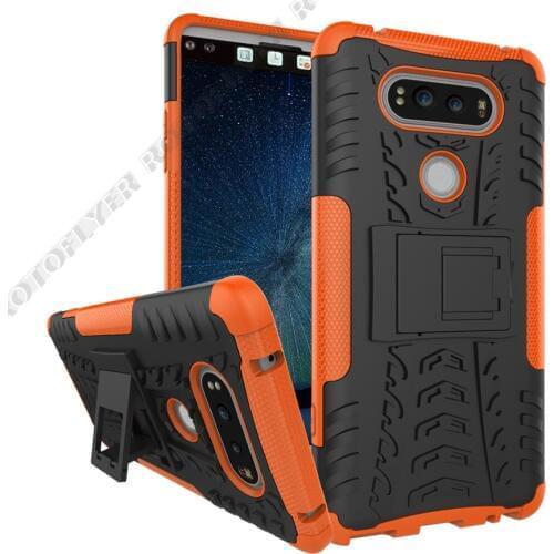 2 in 1 Armor Style Case for LG V20 V30 V40 ThinQ G6 G7 Q6 Q7 Q6+ Back Cover Heavy Duty Hybrid Coque Hard PC&Soft Silicone Fundas