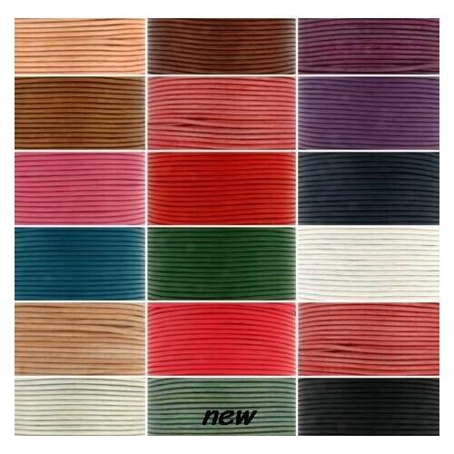 3mm frg34ng mix multicolor Jewelry Black white COFFEE COW real Round Genuine Leather cords Necklace Bracele making