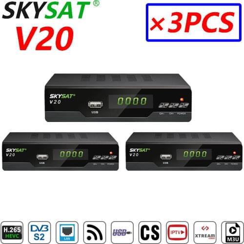 [3PCS] Satellite Receiver 2020 New SKYSAT V20 WiFi DVB S2 Receptor PK Gtmedia V8X Support Newcamd Cline