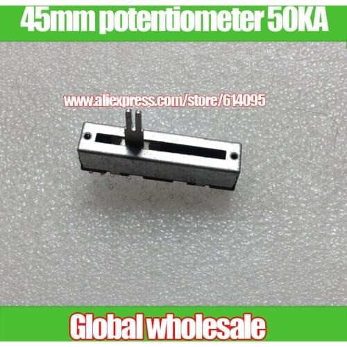 4pcs 45mm straight slide potentiometer 50KA for Panasonic fader single linkage / shaft length 15A