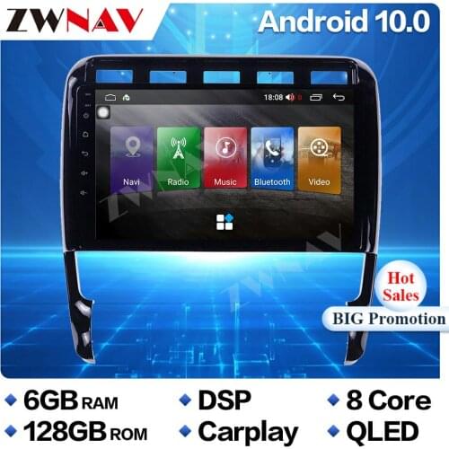 6+128G Android 10.0 Screen GPS Navigation For Porsche Cayenne Auto Car Radio Bluetooth Audio Stereo Multimedia Player Head Unit