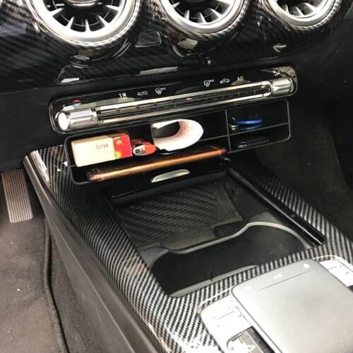 Car styling Central Storage Pallet Armrest Container Box Case Sticker For Mercedes-Benz A-Class CLA A180L A200L Car Accessories