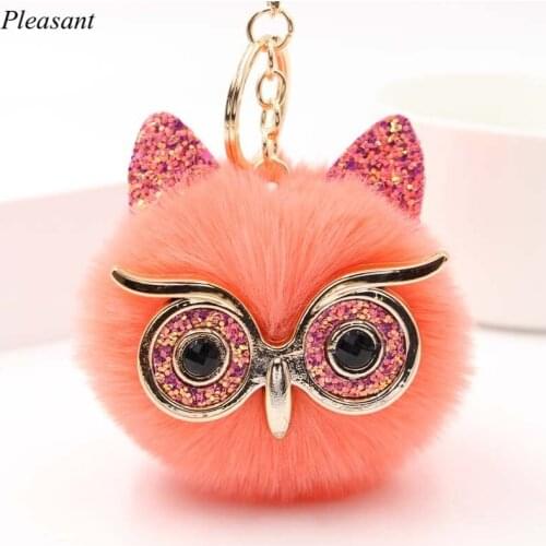 Cute Fashion Eagle Puffy Key Chains Handmade Bags Pendant Fashion Jewelry Ornament Car Keychain New Year Gifts Keychain Charms