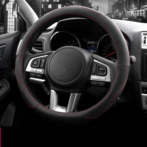 First Layer Leather Steering Wheel Covers For Subaru Forester 2008 09 10 11 12 13 14 15 16 17 2018 AB366