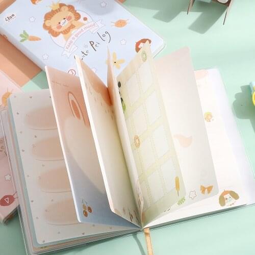 Color Inside Page Notebook Animal Creative Hardcover Diary Books Weekly Planner Handbook Scrapbook Beautiful Gift