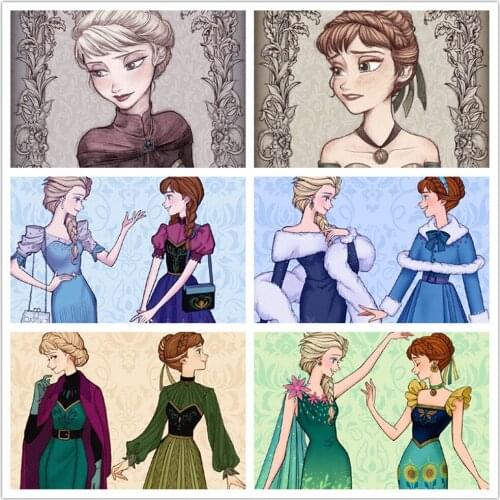 Disney Aisha and Princess Anna Wall Art Canvas Painting Nordic Posters and Prints Wall Pictures for Living Room Decoration