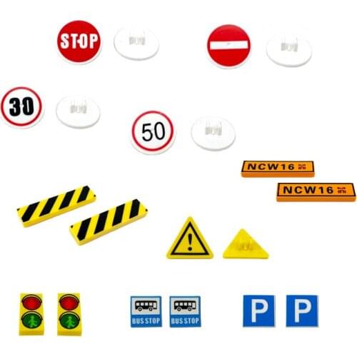 [MOC Hub] Printed Building Blocks Tile Toys Kids Learning Education Traffic Eyes Customize