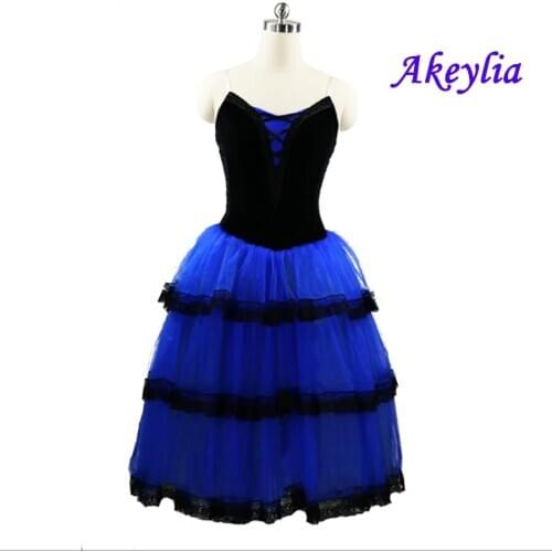 Royal blue Fairy Ballet Long Tutu Dress Women black white yellow Professional Ballet Tutu Adult Romantic Ballet Costume JNBL06