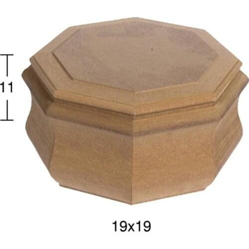 KU294 Round Milling Box, Unpainted Raw Wood Mdf Box