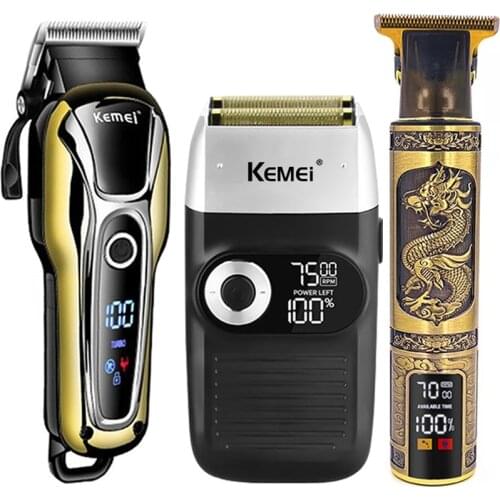 Kemei Clipper Professional Hair Cutting Machine Electric Trimmer For Men T-shaped outline fine trimmer beard shaver