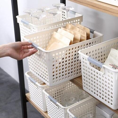 Storage Basket Sundries Cosmetic Container Kitchen Fruit vegetable storage box Crate Box Desktop Holder Home Organizing Case