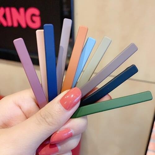 2021 Girls' Set Solid Color Hair Clips For Girls Fashion Hairdressing Clips Cute Girls Hair Decorations Women Hair Accessories