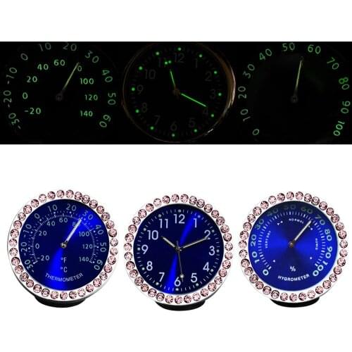 Yolu Car Clock Luminous Mini Automobiles Digital Watch Quartz Clocks Stick-on Auto Ornament Car Accessories for Cars SUV MPV