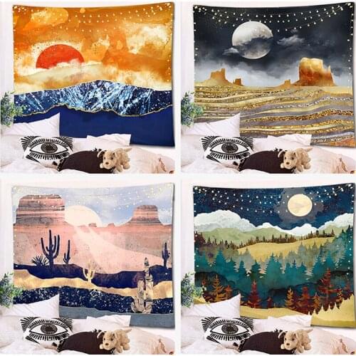 Landscape Mountain Tapestry Wall Mural Living Room Decor Tapestry