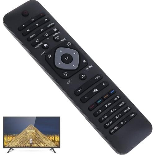 Universal 433 MHz IR TV Remote Control 8m Transmission Distance Controller Replacement for Philips RM-L1128 LCD LED 3D Smart TV