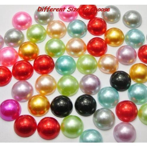 Mix size hot Chunky glass Necklace Making Imitation Acrylic mixed color Rondom loose resin necklace thgh4 Round Pearl beads
