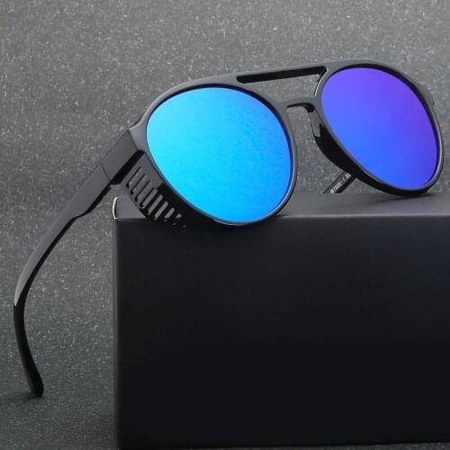 Steampunk Sunglasses Women Men Retro Goggles Round Flip Up Glasses steam punk Vintage Fashion Eyewear Oculos de sol