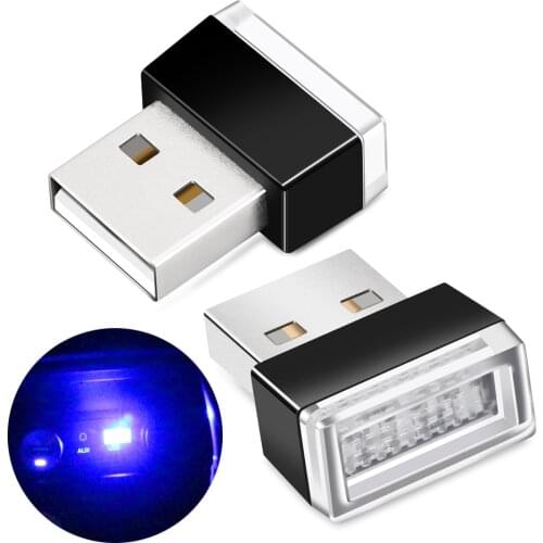 1 piece of car shape USB atmosphere LED light for Volkswagen VW Polo Golf 4 6 5 7 Jetta MK5 MK6 POLO Passat B5 B6 B7