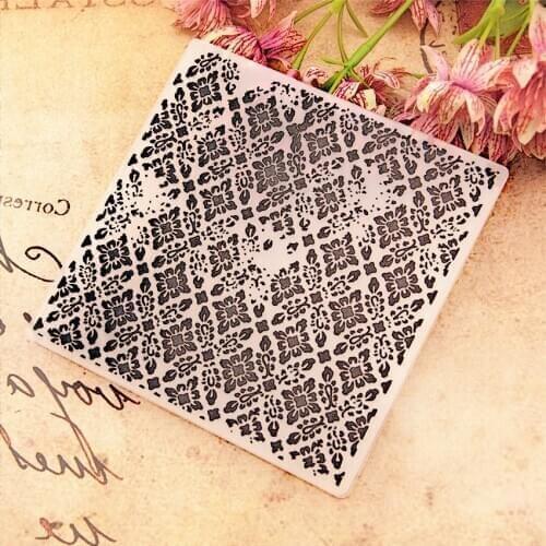 Crack grid wreath paper Embossing folders Plastic Scrapbooking DIY Template Fondant Cake Photo Album Card Making Easter