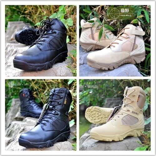 High quality autumn and winter winter Tactical boots shoes men desert fighting boots outdoor mens leather boot