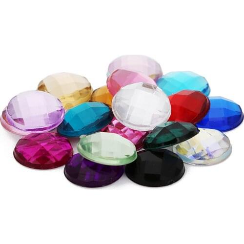 Xinyao 200pcs/lot 10mm Black White Gold Red Blue Acrylic Natural Stone Cabochon for DIY Jewelry Findings