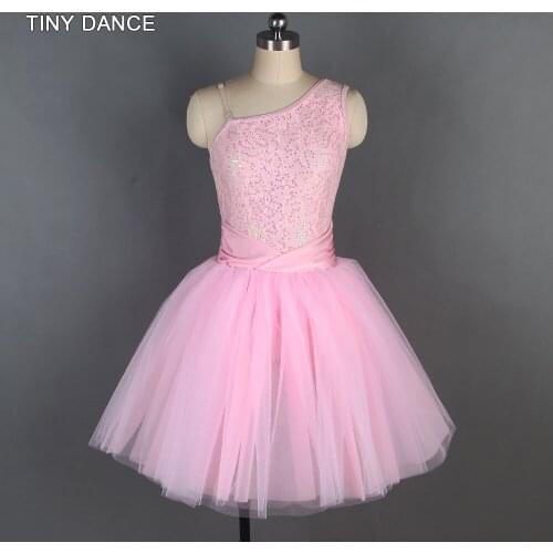 New Arrival of Adult Girls Knee Length Sequin Bodice Ballet Dance Tutu Dress Women Ballerina Dance Costume Leotard Dresses 20047