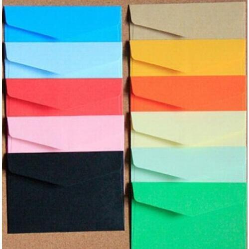 14pcs Candy Colors Envelopes Party Paper Bag Message Cards Paper Bags Mix Color Envelope Gift Packing 11.5x8cm
