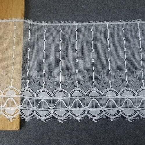 2pcs/lot Width 25cm 3m classical Eyelash Lace trim Floral Embroidered DIY Craft Lace Trimming Garment Decoration