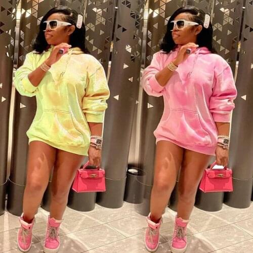 2021 Best Quality Fashion Design Women Dress Solid Color Longsleeve Above Knee
