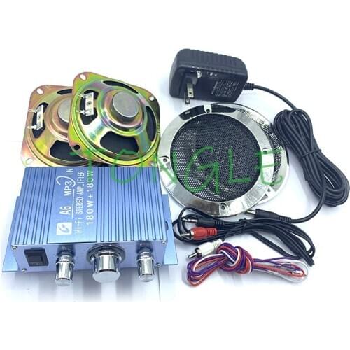 Arcade Game Cabinet Audio DIY Kit Stereo Amplifier Digital Power Amplifier PC Car DVD MP3 Music Player 4 inch Speaker Grille