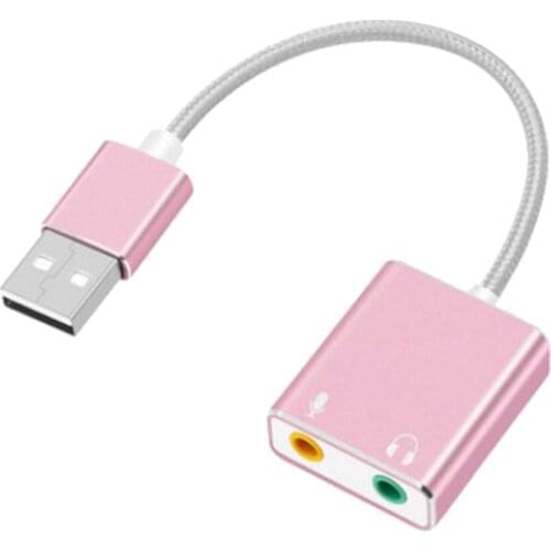 Audio Adapter USB External Stereo Sound Card Headphone Audio Adapter for 3.5mm Headphone