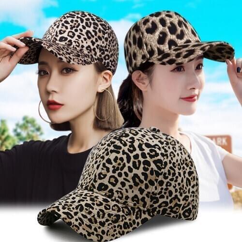 Men Womens Leopard Print Baseball Caps Sports Hats Sun Hats Hip-Hop Adjustable Caps