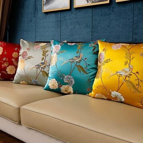 GY0590 Embroidery Birds Cushion Case (No Filling) 1PC Polyester Home Decor Bedroom Decorative Sofa Car Throw Pillows