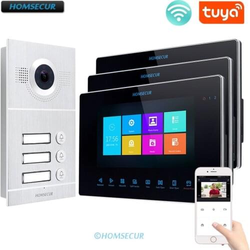 HOMSECUR Wireless Telephone Line Burglar Alarm System+Wireless IP Camera With Touch Panel