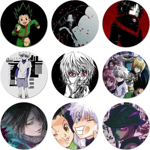 Hunter X Hunter Anime cartoon Badge Brooch Pin Accessories For Clothes Backpack Decoration gift 58mm