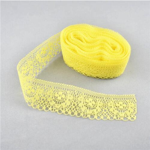 10yards/lot 15Colors Yellow Lace Ribbon Tape 40MM Lace Trim african lace fabric Net Lace Trim Cord Embroidered Fabric Wedding