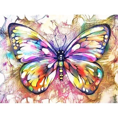 LaoJieYuan Full square diamond painting 5D DIY living room butterfly picture diy crystal full round drill wall decoration
